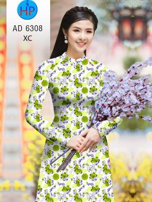 Vải Áo Dài Hình Bướm AD 6308 34